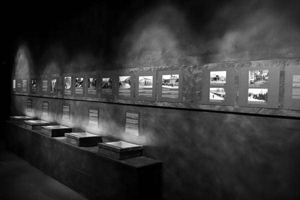 Karte der Deportationen nach Chełmno im Museum