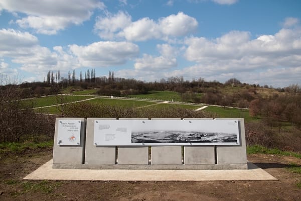 Karte und Übersicht des Geländes des ehemaligen Konzentrationslagers Plaszczow in Krakau